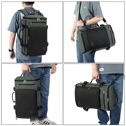Kalesi Gym Duffle Bag Backpack 4-Way Waterproof with Shoes Compartment for travel Sport Hiking laptop Business-grey - color: Business-grey