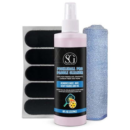 Pickleball Paddle Cleaner Spray - Removes Dirt, Ball Residue, Scuff Marks- EPA Safer Ingredients, Pickleball Accessories, Pickleball Gifts, Presidents Day Deals - 8 FL Oz