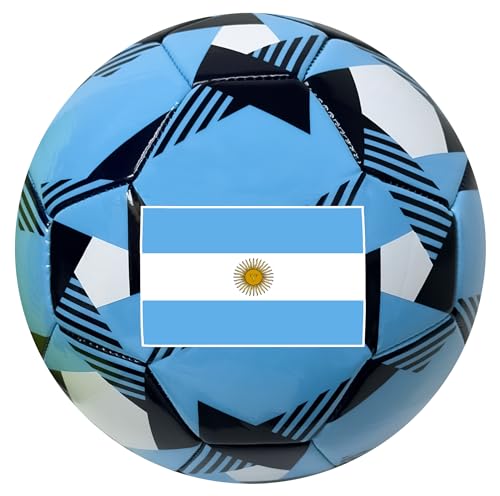 Icon Sports Argentina Soccer Ball, Size 5 and 4, Argentina Flag Ball National Team World Cup Country - size: 4