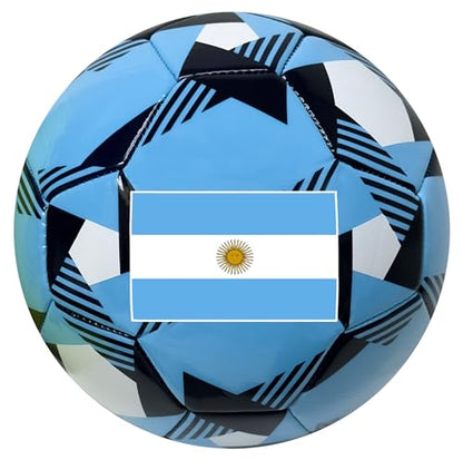 Icon Sports Argentina Soccer Ball, Size 5 and 4, Argentina Flag Ball National Team World Cup Country - size: 4
