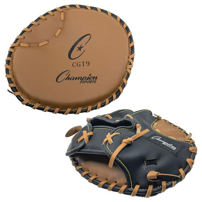 Champion Sports 11.5" Fielder's Glove - Synthetic Leather Front and Back for Comfort Grip | Double Bar Open Web and Conventional Back Design for Versatility | Age: Elementary | Right-Handed Glove