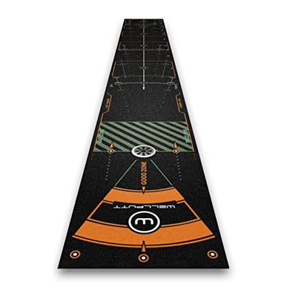 WELLPUTT - Golf Putting Training Mat - 13ft Black