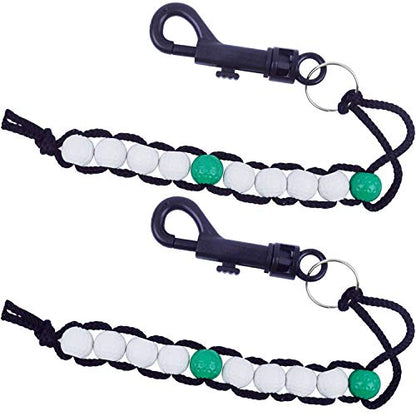 2pcs Golf Deluxe Beads Count Stroke Score Counter and Marbles for Golf Games