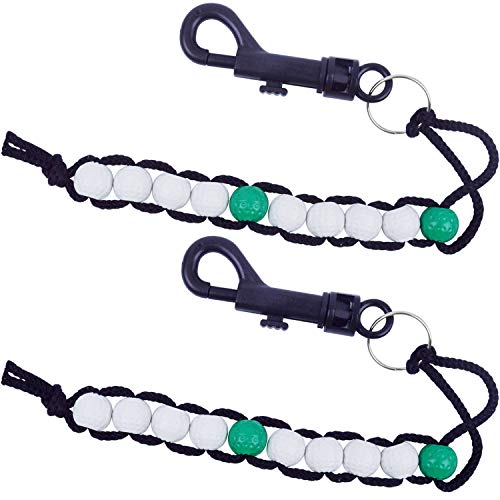 2pcs Golf Deluxe Beads Count Stroke Score Counter and Marbles for Golf Games