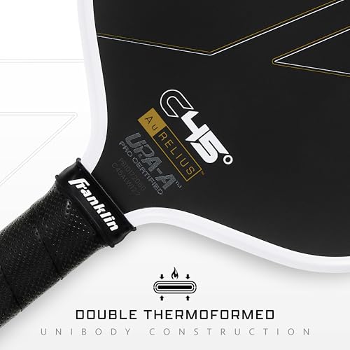 Franklin Sports PRO Pickleball Paddles – C45 Carbon Fiber Series - Official USAP + UPA Approved – Pro Player Design - color: ALW Aurelius | White, size: 12.75 mm