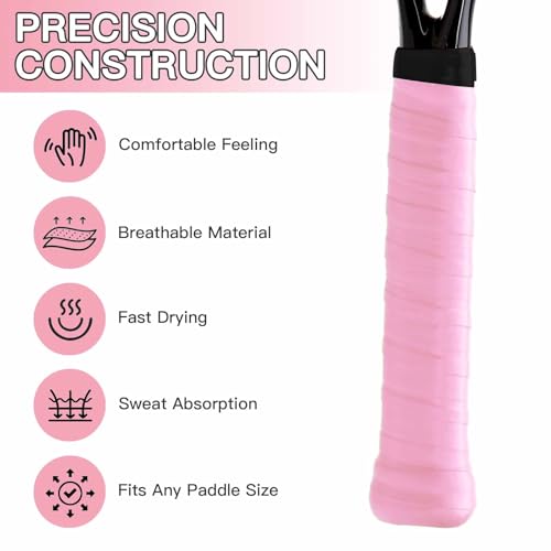 Tennis Racket Grip Tape 3 Pack - High-Tack PU Overgrip with Sealing Tape, Non-Slip & Sweat-Absorbent for Tennis & Badminton | Enhanced Control, Pro Performance & Long-Lasting
