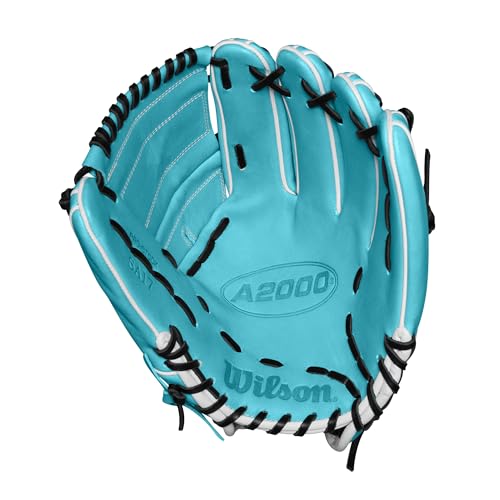 Wilson Spring 2025 A2000® Baseball Gloves - color: Teal/Yellow/Black, size: Pitcher - 12"