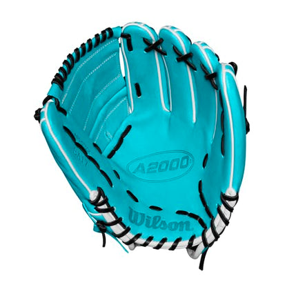 Wilson Spring 2025 A2000® Baseball Gloves - color: Teal/Yellow/Black, size: Pitcher - 12"