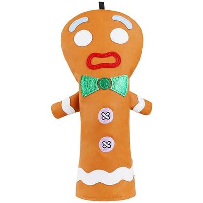 Funny Golf Club Head Cover Driver Headcover Fairway Wood Headcover Hybrid Club Head Cover Brown Monster Cookie - style: Driver