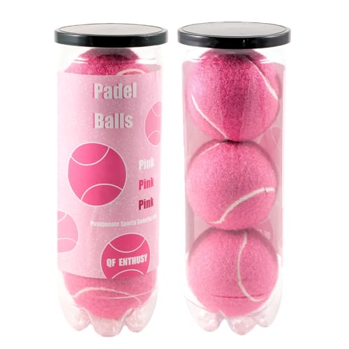 Tennis Balls, 3 Pack Colored Tennis, Suitable for Beginner, Training, Practice Sessions, Single Can - color: RaspberryRed