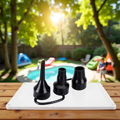 Air Pump Replacement Nozzles: Plastic Nozzles for Inflatables, 3 Sizes for Air Beds/Mattresses, Durable and Practical