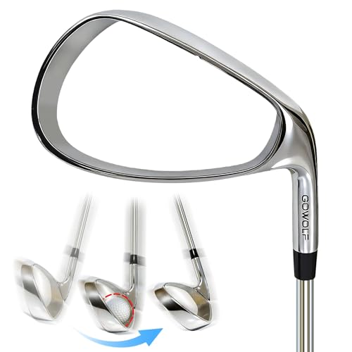 Gowolf Hollow Strike Golf Swing Trainer - Training Golf Club with Instant Feedback, Corrects Swing Path for Right Handed Golfers, Beginner to Advanced Practice Aid for Golfers
