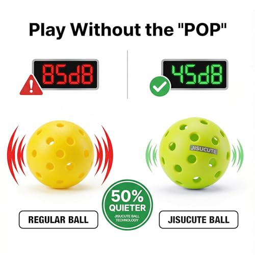 Low-Decibel Pickleball Balls, Hit Low-Volume Pickleball Balls, High Visibility & Bounce, Durable for All Skill Levels, 3PCS - color: Gray