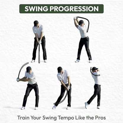 TrueBirdie Golf Swing Tempo Trainer with Real Golf Club Grip - Weighted Rope Swing Training Aid, Warm Up, Practice, Grip Trainer