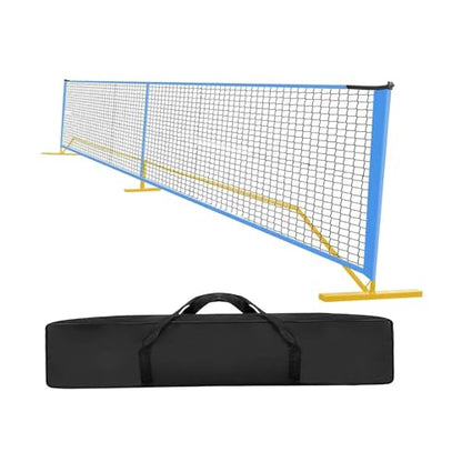 Pickleball Net Portable Pickleball Net System 22FT Regulation Practice Net Polyester Oxford Cloth Metal Construction Easy Assembly Suitable for