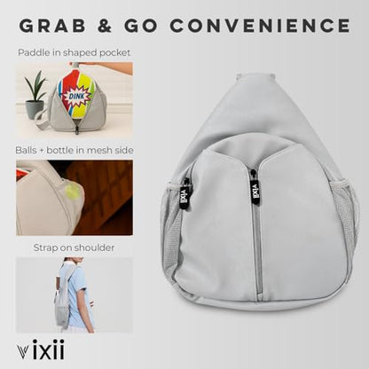 Pickleball Bags for Men and Women - Youth Pickleball Sling Bag for Men and Women, Unisex Adjustable Sling Bag