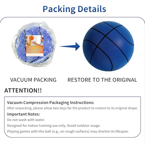 Silent Basketball-Size 7 (29.5") 2026 New Upgrade Dribble Dream Silent Basketball, Grooved Airless Foam Technology for Soundless for Quiet Dribbling and Indoor Training