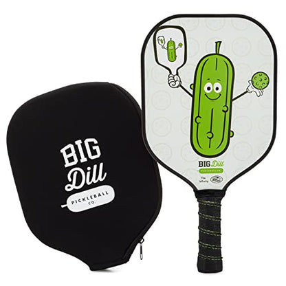 Big Dill Pickleball Co. Pickleball Paddle with Cover Choose Fiberglass Pickleball Racket or Graphite Carbon Fiber Pickle Ball Paddle | USA Pickleball Approved Pickleball Paddles