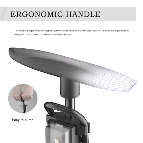 Bike Floor Pump, Bicycle Pump with Dual Presta & Schrader Valve Head, High Pressure Bicycle Tire Inflator, Portable Hand Air Pump for Road & Mountain Bikes, Strollers and Balls - style: Portable/No Gauge