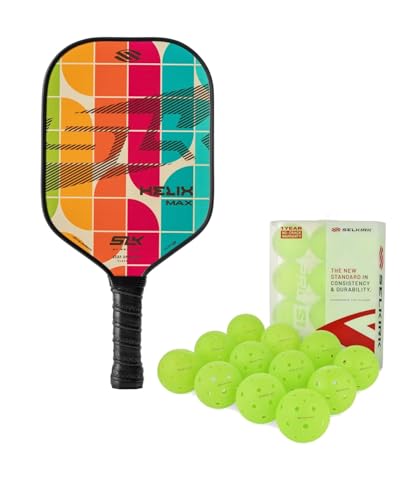 Selkirk Sport SLK Helix Pro Jeweled Pickleball Paddle & Pro S1 12pk Pickleball Ball Bundle