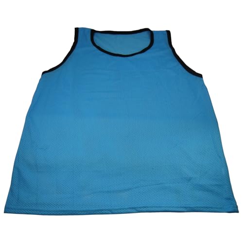 BlueDot Trading Adult & Youth Scrimmage Training Vests for Soccer, Basketball & More – Available in 1, 6, 12, 24 Packs - color: Light Blue, style: Youth 6 Pack
