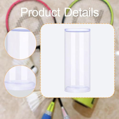Yiju Shuttlecock Storage Tube Badminton Ball Holder Compact, Reusable, Equipment Supplies Container Badminton Ball Organizer Clear - size: Small