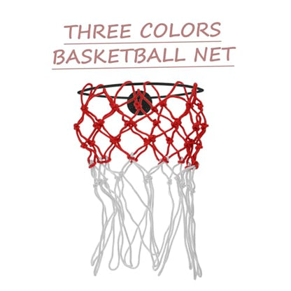 Kisangel 2pcs Heavy Duty Basketball Net Replacement and Moisture-Resistant Basketball Frame Net Easy to Install for Indoor and Outdoor Use