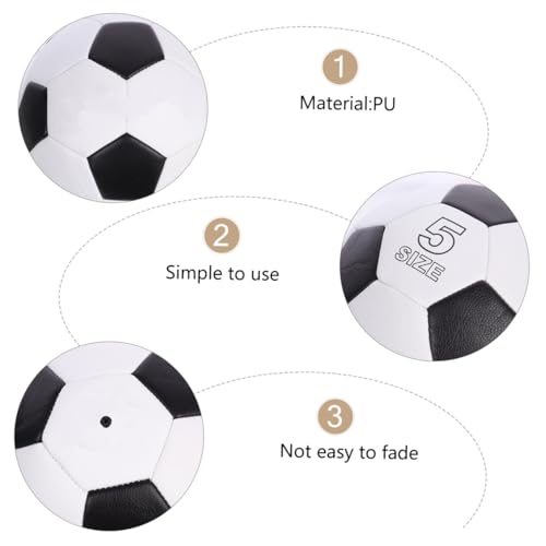 GANAZONO Size 5 Training Soccer Ball Pu Machine Sewn Outdoor Adult and Practice Football for Official 11-Player Match Use