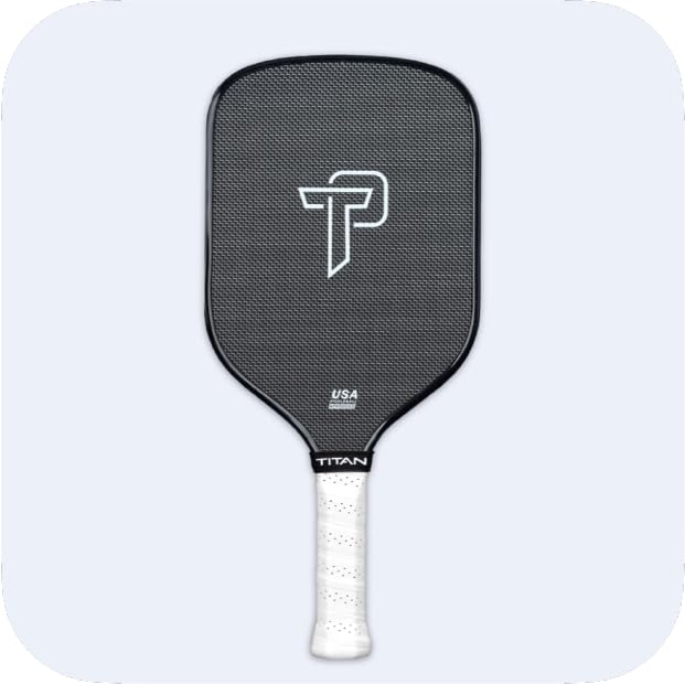 Titan Pro Titanium Carbon Fiber Pickleball Paddle – T700 Carbon Fiber Face, Electroplated Titanium, Nomex Duo Core, USA Pickleball Approved, 14mm & 16mm – Intermediate to Advanced Players