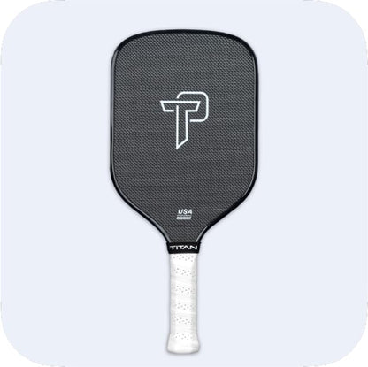 Titan Pro Titanium Carbon Fiber Pickleball Paddle – T700 Carbon Fiber Face, Electroplated Titanium, Nomex Duo Core, USA Pickleball Approved, 14mm & 16mm – Intermediate to Advanced Players