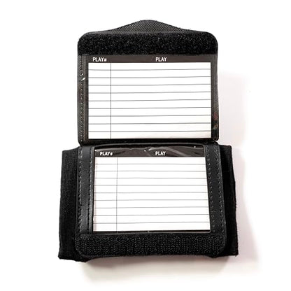 Quarterback Wristband Playbook for Youth and Adult 20 Pack - Football, Baseball, Softball Play Wristbands for Training - Complete with Coach Whistle and Pair of Trainer Receivers
