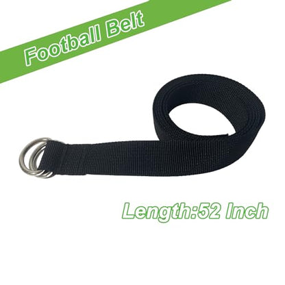 Football Belt,Football Pants Belt,Flag Football Replacement Belts for Football Players of All Ages - color: Black