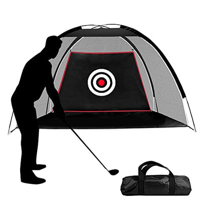 Black Golf Nets for Backyard Golf Practice Net Golf Hitting Net Training Aids with Target Cloth and Carrying Bag