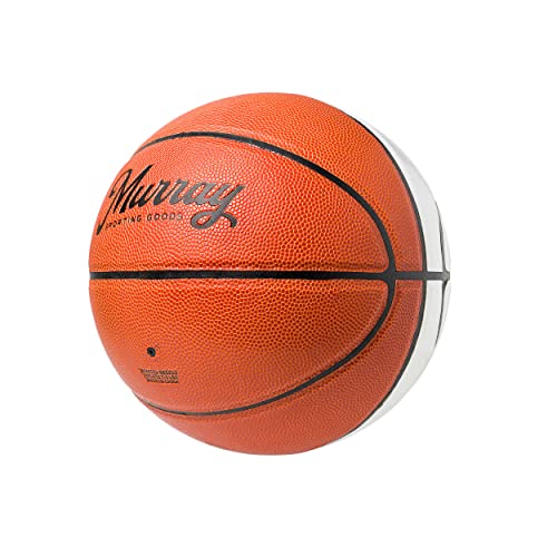 Murray Sporting Goods Autograph Basketball with Stand - Four Panel Signature Ready Display Memorabilia Autographic Basketball Regulation Size 29.5 inches