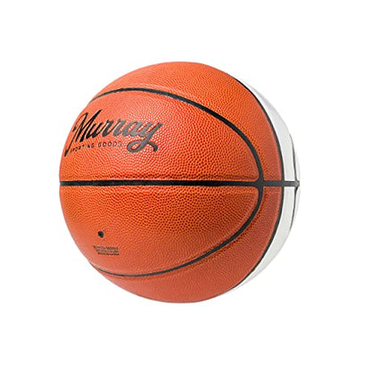 Murray Sporting Goods Autograph Basketball with Stand - Four Panel Signature Ready Display Memorabilia Autographic Basketball Regulation Size 29.5 inches
