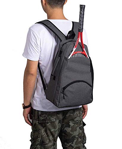 QCWN 2 Raquet Tennis Bag,Tennis Bags For Men Women,Tennis Backpack,Durable Tennis Bookbag,Tennis Pickleball Bag,Tennis Bag Waterproof,Raquet Carrier for Balls, Pickleball Paddles, Badminton Rackets