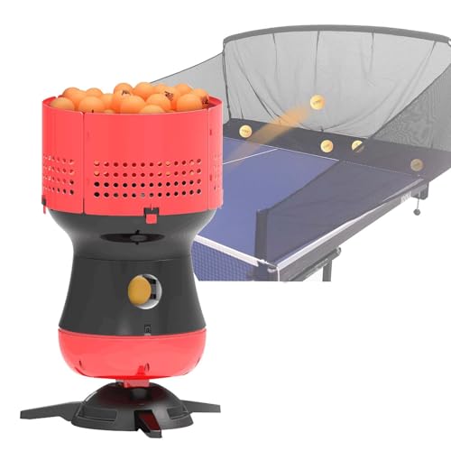 Portable Ping Pong Robot, Ball Trainer Machine with Remote & 5-Level Adjustments - Simulates Real Opponent for Defense/Attack Drills, Club or Home Use BallMachinewith100Ball - size: BallMachinewith100Ball