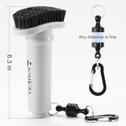 SOMORA Pro Golf Club Cleaner Water Brush - White Elephant Gifts for Adults, Golf Bag Accessories Golf Gifts for Men Dad Father's Day, Magnetic Golf Club Brush Groove Cleaner, Christmas Mens Gifts