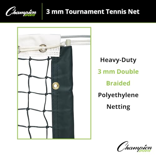 Champion Sports3.0 mm Tournament Tennis Net - size: 3mm