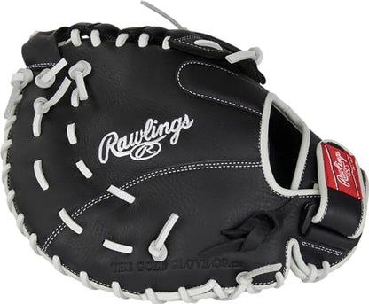 Rawlings | SHUT OUT Fastpitch Softball First Base Mitt | Left Hand Throw | 12" - Single Post Double Bar Web | Black