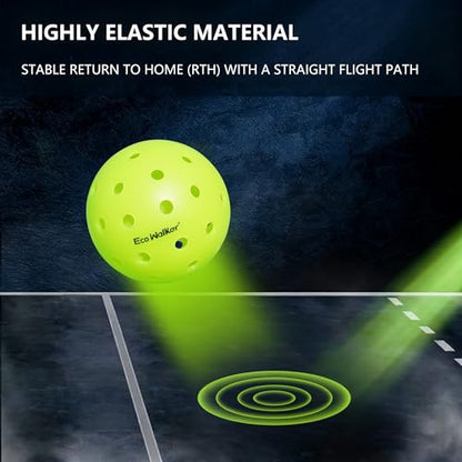 Outdoor 40-Hole Pickleball Balls – Durable, Wind-Stable Polymer for Recreational Play – High Visibility, 12-Pack - color: GREEN