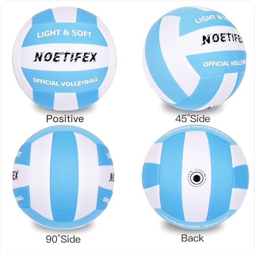 Soft Volleyball-Super Soft Fabric Light Volleyball for Indoor Practice Safe and Quiet Kids Youth Beginners House Yard Training Practice Games(Deflated)