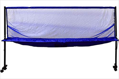 Table Tennis Ball Collection Net #2—Captures Your Shots & Saves Your Back—for Ping Pong Ball Shooters, Multi-Ball Drills, Or Serve Practice—Fits All Ping Pong Tables—Blue