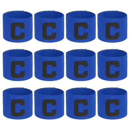 PATIKIL Soccer Captain Armband, Captain Arm Bands for Soccer Elastic Captain C Arm Band Sports Captain Armbands for Youth Adult Football Team Train - color: Blue