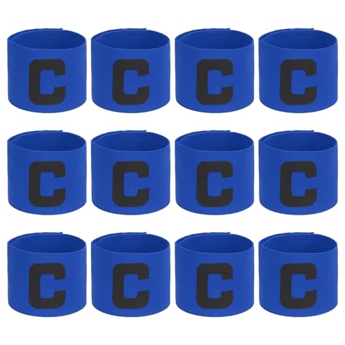 PATIKIL Soccer Captain Armband, Captain Arm Bands for Soccer Elastic Captain C Arm Band Sports Captain Armbands for Youth Adult Football Team Train - color: Blue