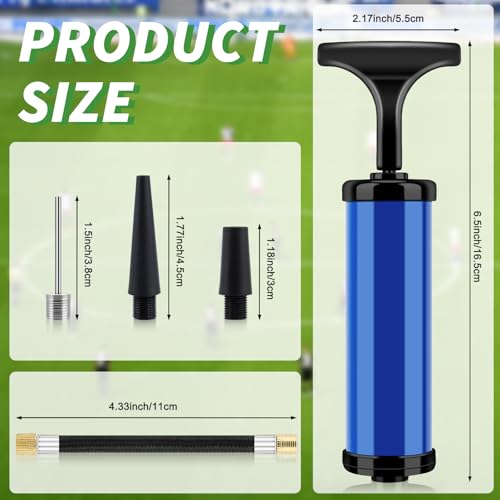 100 Sets Ball Air Pump Bulk for Sports Balls Include Needle Nozzle Extension Hose Hand Inflation Kit for Basketball Soccer Football Volleyball Balloon, Operation Bulk Christmas Child Items Gifts - color: Blue