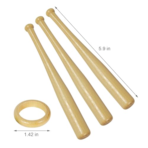 Baseball holder Wooden baseball display holder Ball display bat Wooden holder show center piece table for baseball enthusiasts.(3 Pack)