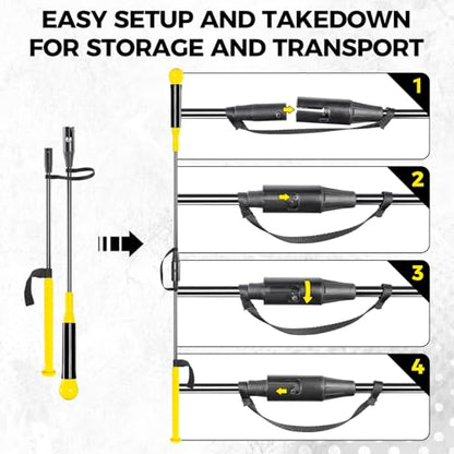 PLAYAPUT Hitting Trainer for Baseball and Softball, 52" Baseball Hitting Stick Practice Swing,Hitting,Batting,Easy Set Up & Take Down Swing Trainer Great for One-On-One Coaching Training Equipment