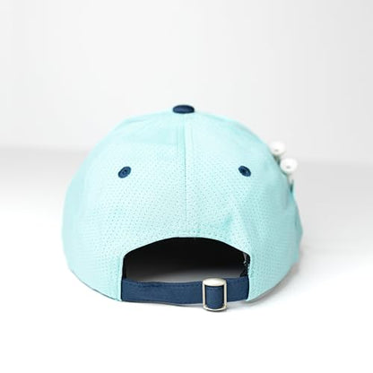 Ladies Adjustable Hats - Tee Holder with Tees & Bill Magnet with Ball Marker - 100% Custom Made - color: Lady Blue, style: Offset