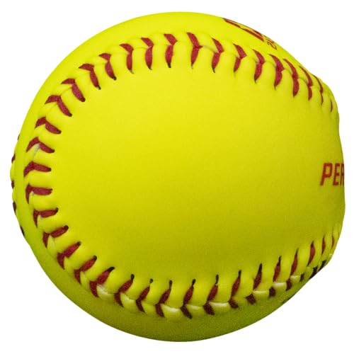 Baden | USA (ASA) Approved | Official League Fastpitch Softballs | Perfection Leather or Composite | 11" or 12" | Optic Yellow | One Dozen - size: 11"